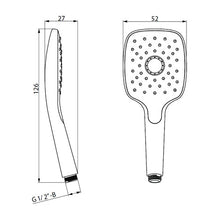 Load image into Gallery viewer, Cobra FHSHS2PS-0GT01 Pause Square Hand Shower Technical drawing