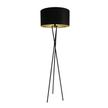 Load image into Gallery viewer, Steel Tripod Floor Lamp - Black
