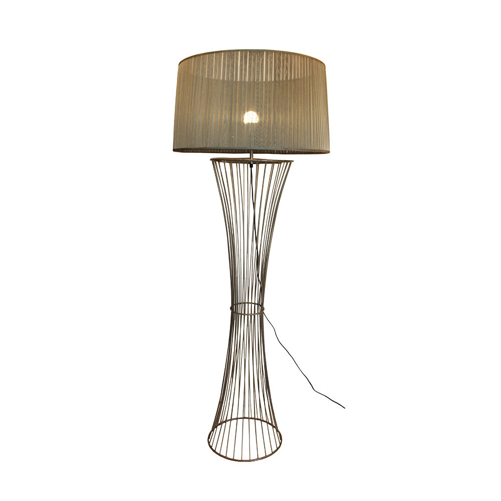 Marilyn Wired Floor Lamp - Beige Pearl