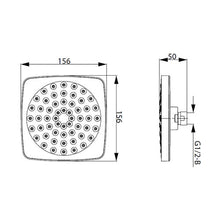 Load image into Gallery viewer, Cobra FSWHR1DN-0GT01 Den Square Shower Head Technical drawing