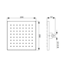 Load image into Gallery viewer, Cobra Arrive Square Shower Head 200mm