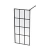 Finestra Lumin Décor Shower Screen with Black Frame - 1200mm