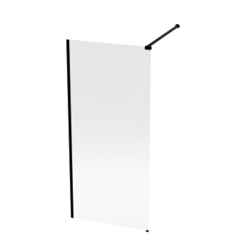 Finestra Optic Shower Screen Clear Glass with Black Frame