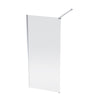 Finestra Optic Shower Screen Clear Glass with Silver Frame