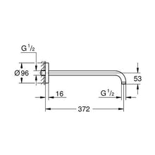 Load image into Gallery viewer, GROHE Rainshower® Modern Shower Arm 372mm-Livecopper