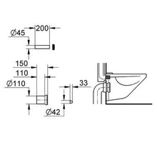 Load image into Gallery viewer, GROHE Wc Inlet And Outlet Connecting Pipe Set - 110mm