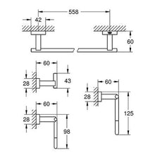 Load image into Gallery viewer, GROHE Essentials Cube Master Bathroom Accessory Set (4-In-1)