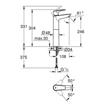 Load image into Gallery viewer, GROHE Bauedge Basin Mixer Tall