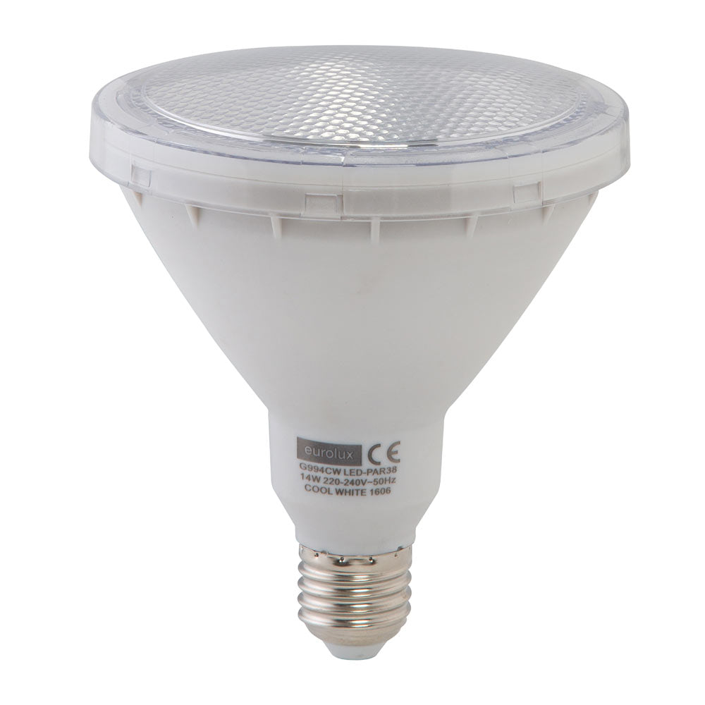 LED Colour Reflector Bulb PAR38 E27 14W 920lm Cool White Livecopper