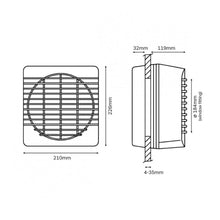 Load image into Gallery viewer, Xpelair GX 6 Window/Surface Extractor Fan 226mm