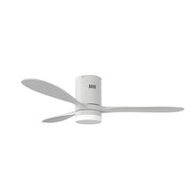 Load image into Gallery viewer, Solent Hugger 3 Blade Ceiling Fan with LED Light & Remote 1320mm - White