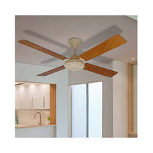 Load image into Gallery viewer, Solent High Breeze 4 Blade Ceiling Fan 1200mm - Biscuit &amp; Oak
