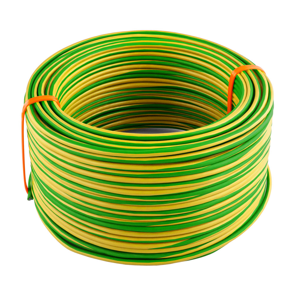 Tradeprice House Wire 1.5mm x 5 to 100m - Green-Yellow