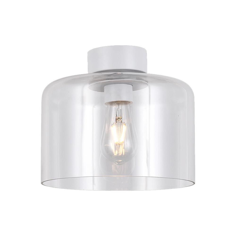 K. Light Drum Glass Ceiling Light - Clear