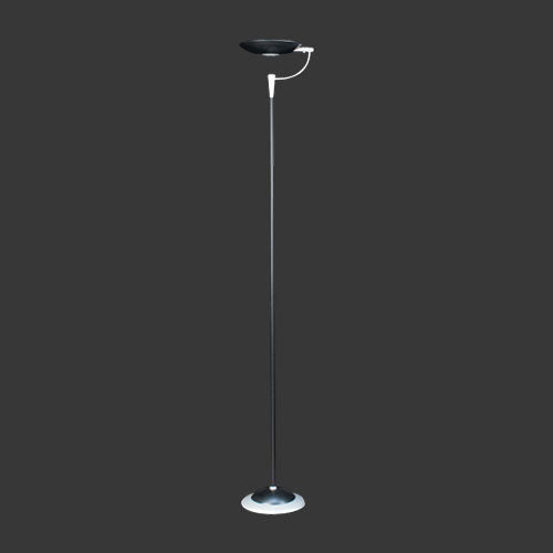 K. Light Halogen Floor Lamp with Foot Dimmer - Black