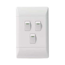 Load image into Gallery viewer, CBi PVC 3 Lever Light Switch 4 x 2