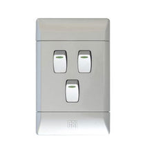 Load image into Gallery viewer, CBi PVC 3 Lever Light Switch 2 x 4
