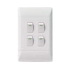 CBi PVC 4 Lever Light Switch 4 x 2