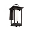 Bright Star Down Facing Aluminum Lantern with Frosted Glass - Black