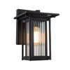 Bright Star Down Facing Aluminium Lantern with Opaque Glass - Black