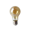 Spazio LED Twisted Filament Dimmable Bulb A60 E27 4W 2200K - Amber