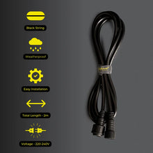 Load image into Gallery viewer, Litehouse Festoon Extension Cord 220-240V 2m - Black