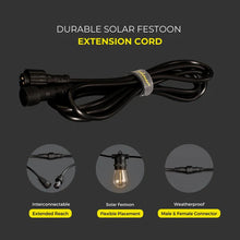 Load image into Gallery viewer, Litehouse Solar Festoon Extension Cord 5V 2m - Black