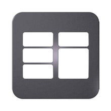 Load image into Gallery viewer, VETi 1 4 Horizontal & 1 Wide Module Cover Plate 4 x 4 - White Trim