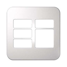 Load image into Gallery viewer, VETi 1 4 Horizontal & 1 Wide Module Cover Plate 4 x 4 - White Trim