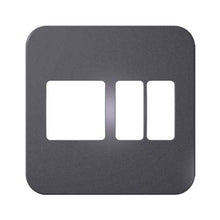Load image into Gallery viewer, VETi 1 2 Vertical & 2 Wide Module Cover Plate 4 x 4 - White Trim