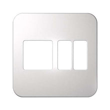 Load image into Gallery viewer, VETi 1 2 Vertical & 2 Wide Module Cover Plate 4 x 4 - White Trim