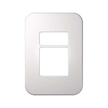 Load image into Gallery viewer, VETi 1 1 Horizontal & Wide Module Cover Plate 4 x 2 - White Trim