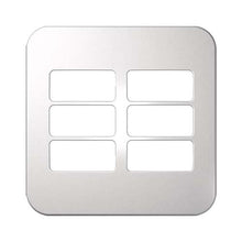Load image into Gallery viewer, VETi &lt;i&gt;1&lt;/i&gt; 6 Horizontal Module Cover Plate 4 x 4 - White Trim
