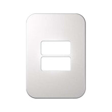 Load image into Gallery viewer, VETi 1 2 Horizontal Module Cover Plate 4 x 2 - White Trim