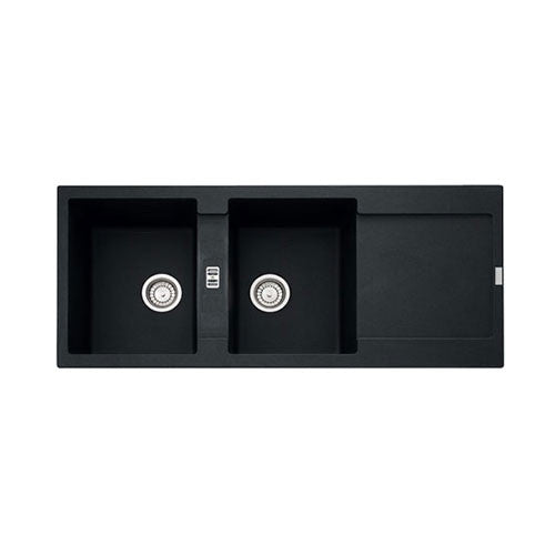 Franke Maris MRG621 Fragranite Double Bowl Inset Sink | Onyx Black
