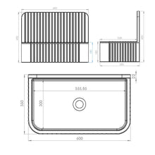 Load image into Gallery viewer, Two Tone Stone Murus Wall-Hung Basin