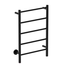 Load image into Gallery viewer, Bathroom Butler NAT05221-PTS-MBLK Natural 5 Bar Straight PTS Heated Towel Rail 500mm - Matt Black