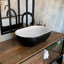 Load image into Gallery viewer, Two Tone Stone Octavo Countertop Vanity Basin