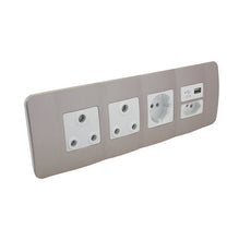 Load image into Gallery viewer, VETi 1 Omni Cluster USB + V-Slim + RSA & Schuko Socket - White Modules