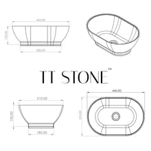 Load image into Gallery viewer, Two Tone Stone Ovale Countertop Vanity Basin