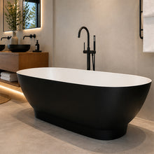 Load image into Gallery viewer, Two Tone Stone Ovale Freestanding Bath