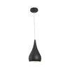 Bright Star Teardrop Metal Pendant - Black