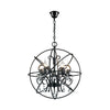 Bright Star 5 Candle Metal Pendant - Black