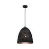 Bright Star Perforated Black Metal Pendant Large