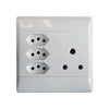 CBi PVC RSA & 3 Slimline Socket 4 x 4 - White