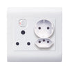 Lesco Pipelli RSA Slimline Schuko Combo Socket 4 x 4