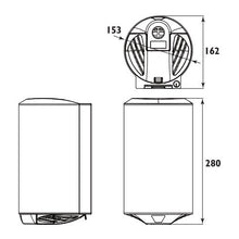 Load image into Gallery viewer, Radiant Motor Powered Hand Dryer 500W - Matt Stainless Steel