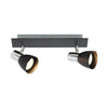 Bright Star Polished Chrome & Matt Black 2 Light Spotlight