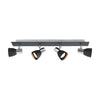 Bright Star Polished Chrome & Matt Black 4 Light Spotlight
