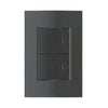 Schneider S3000 2 Lever 2-Way Switch 4 x 2 - Black